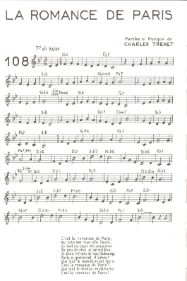 La Romance de Paris
(Paroles et Musique de Charles Trenet)