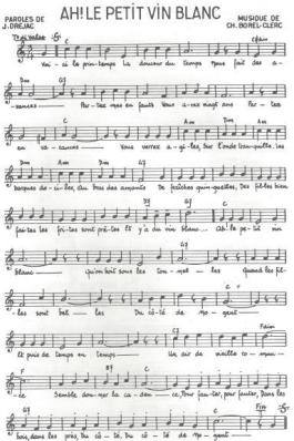 Ah ! Le petit vin blanc
(Musique de Charles Borel-Clerc
Paroles de Jean Dréjac)