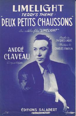 Limelight (Terry's Theme)
'Deux petits chaussons'
du clbre film :
Limelight
Musique de Charles Chaplin
Paroles de Jacques Larue
(Chanson interprte
par Andr Claveau)