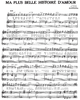 Ma plus belle histoire d'amour
(Paroles et Musique de Barbara)