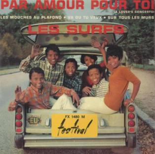 Les Surfs
Par amour pour toi
(A Lover's Concerto)
(Sandy Linzer - Denny Randell
Mya Simille)
Les Mouches Au Plafond
(Flowers On The Wall)
(Lewis De Witt - Franck Grald)
Va Ou Tu Veux (Run, Baby Run)
(Joe Melson - Don Gant
Michle Vendme)
Sur Tous Les Murs (The Writing On
The Wall)
(Shel Silverstein - Bob Gibson
Jean-Michel Rivat - Frank Thomas)
Festival - Biem (1966)